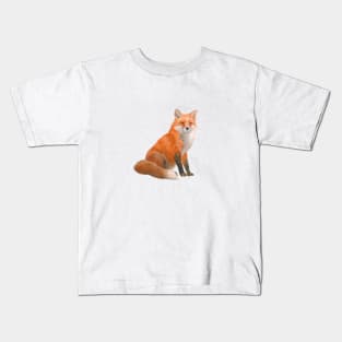 Red Fox Watercolour Painting Kids T-Shirt